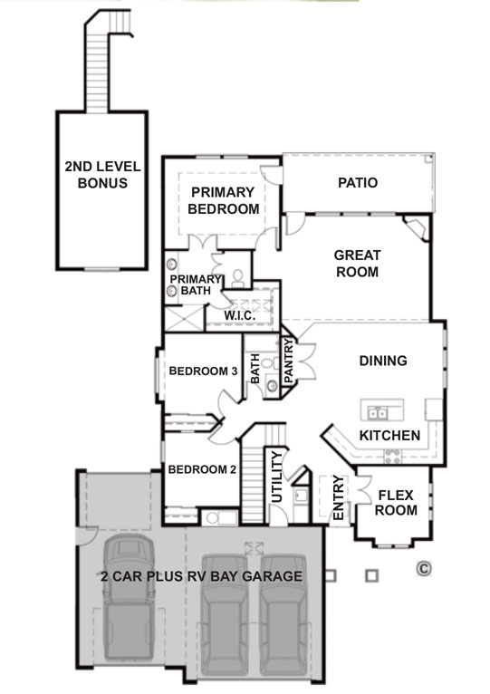 AvailableFloorplan_OTSW_Augusta_L23.qxp_Layout 1 San Savino Floorplan, 2nd Level Bonus, RV Bay, 5-22